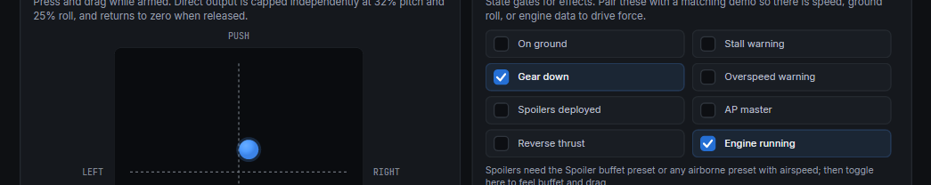 Scenario preset grid. Click a scenario once to apply it; click again or Reset all to clear.
