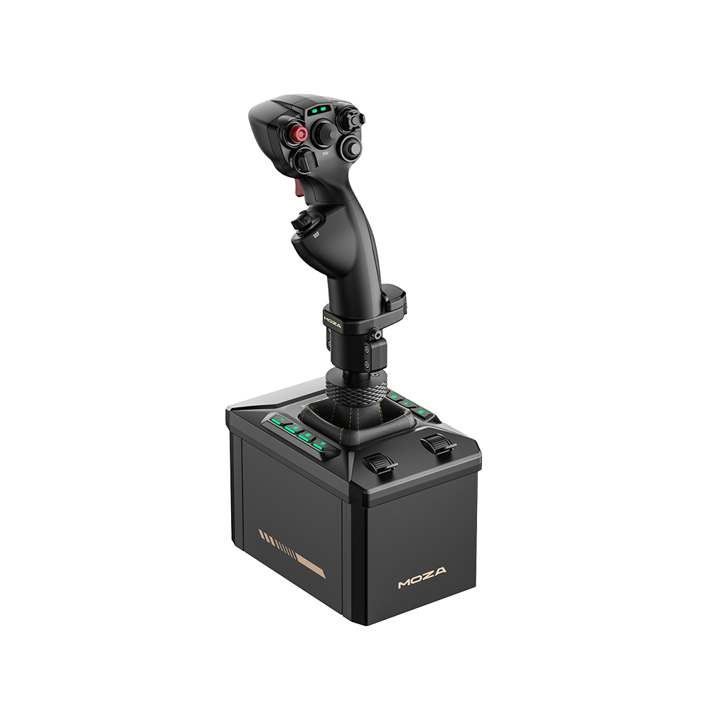 MOZA AB6 force-feedback base and MHG flightstick